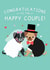 Cute Wedding Card -  Pugs - Happy Couple created by Pixie Studio