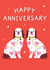 Anniversary Card - Porcelain Dogs - Happy Anniversary created by Pixie Studio