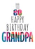 80th Birthday Card For Grandpa - Birthday Cake - Abstract Art created by size3art