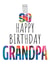 90th Birthday Card For Grandpa - Birthday Cake - Abstract Art created by size3art