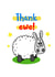 Cute and punny thank you card - thank ewe created by Eweniverse