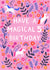 Happy 5th Birthday - Pink Magical Unicorn Girls Card created by Pear Tree Press