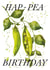 Watercolour peas birthday pun card - Hap-Pea Birthday created by studio frewb