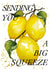Classic thinking of you card with juicy lemons - 'Sending You A Big Squeeze' created by studio frewb