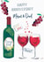 Traditional Anniversary Card - Mum and Dad - Wine created by Katie Phythian Design