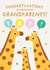 New Grandparents Card - Giraffes and Balloons - Congratulations New Grandparents created by Pixie Studio