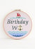 Birthday Wanker, W Anchor cheeky cross stitch inspired nautical embroidery hoop created by NaviStitch