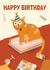 Funny Birthday Card - Naughty Cat Scene created by AbiGoLucky