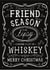 Fun Christmas Card - Friend - Jack Daniels Whiskey created by la la la Designs