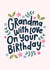 Pretty Birthday Card - With Love Grandma created by katie illustrated
