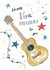 Traditional Birthday Card - 16th - Guitar created by Katie Phythian Design