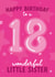 Cute Birthday Card - Little Sister - 18th created by Wiggle and Wonder