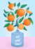 Pretty Get Well Card - Orange Plant created by Petra Lizde