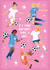 Pretty Birthday Card - Women's Football - Lioness created by AbiGoLucky