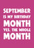 Funny Birthday Card - September - Whole Month created by Naomi Park