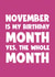 Funny Birthday Card - November - Whole Month created by Naomi Park
