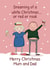 Funny Christmas Card - White, Red or Rose Wine - Parents created by Running with Scissors