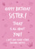 Funny Birthday Card - Sister - All About You created by Fifi Designs