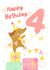 Happy 4th Birthday Card - Kids Birthday created by Helen Thompson