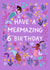 Happy 6th Birthday - Purple Mermaids - Have a Mermazing Day created by Pear Tree Press