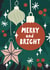 Pretty Christmas Card - Merry and Bright created by KikiDoodles