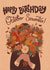 Cute birthday card - October Birthdays - Retro Autumn Bouquet created by Kasia Cards