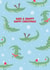 Funny Christmas Card - Quirky Crocodile created by Evie Garnett Designs
