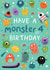 Cute Birthday Card - Monster - 4th Birthday created by Pear Tree Press
