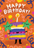 Cute Birthday Card - For Kids - Cake with Balloons created by The Playful Indian
