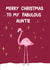 Cute Christmas Card - Auntie created by Naughty Nice