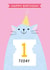 Cute Birthday Card - 1st - Cats created by Paper Heart Designs