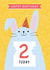 Cute Birthday Card - 2nd - Rabbit created by Paper Heart Designs