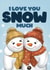 Cute Christmas Card - Love You Snow Much created by Bev O'Connor || @oconnordesign