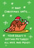 Rude and Funny Christmas Card - Gravy and Turkey created by NICHOLA COWDERY ILLUSTRATIONS