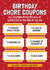 Funny Birthday Card - Chore Coupon/Voucher created by AbiGoLucky