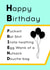 Insulting humorous Happy Birthday card for a friend - black balloons created by crackerjack