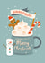 Cute Christmas Card - Grandson - Hot Chocolate created by The Pattern Press