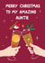 Cute Christmas Card - Auntie - Alcohol created by Naughty Nice