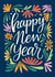 Pretty New Year Card - Floral created by Natalia Gonzalez
