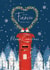 Pretty Christmas Card - Fiancée - Postbox and Robins created by Rebecca Prinn