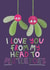 Cute Christmas Card - Head to Mistletoes created by Ludicrous Prints