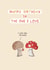 Cute Birthday Card - Mushrooms Pun - I Love You So Mush created by Sydney Jo Designs