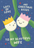 Cute Christmas Card - Wife - Mistletoe Kisses created by Fliss Muir