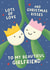 Cute Christmas Card - Girlfriend - Mistletoe Kisses created by Fliss Muir