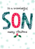 Heartfelt Christmas Card - Son created by The Boy and the Bear