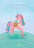Cute Birthday Card - Magical Unicorn created by Little Stringers