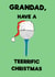 Funny Christmas card - Grandad - Golf - Grandad, have a teerrific Christmas created by Peter Cole Puns