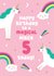 Cute Birthday Card for your magical Unicorn Loving Niece on her 5th Birthday created by Pixie Studio