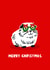 Funny Christmas Card - Guinea Pig in Glasses created by Lucy Maggie Designs