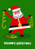 Funny Christmas Card - Dancing Santa Claus Ribbon created by Lucy Maggie Designs